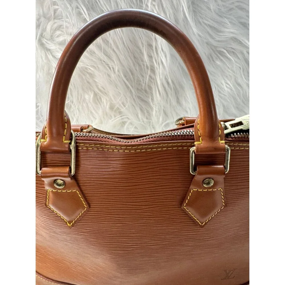 Louis Vuitton Alma PM Epi Leather Handbag With Gold Hardware